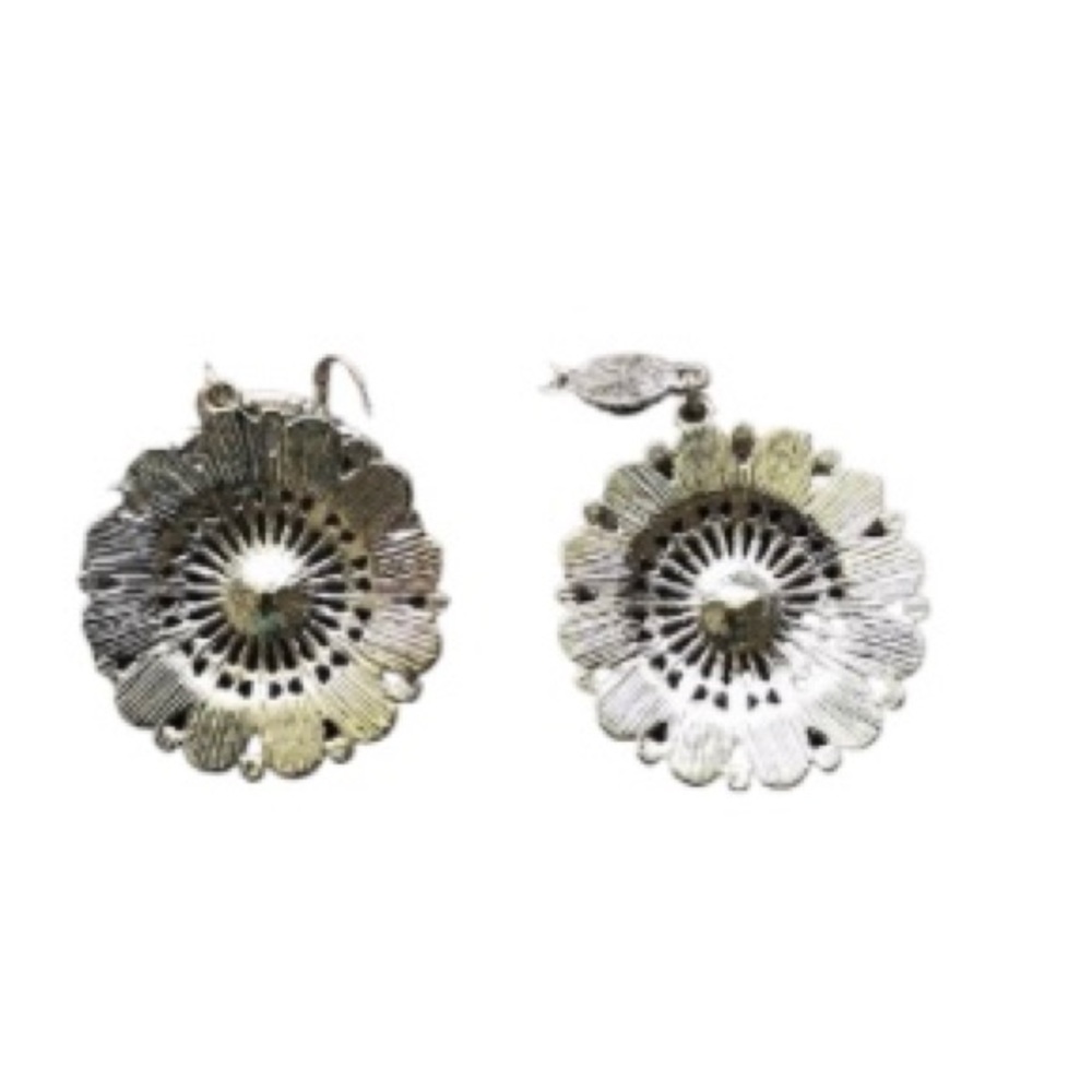 Lord & Taylor White Opalescent Circular Boho Earrings - Picture 7 of 7